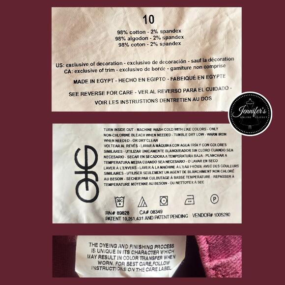 Gloria Vanderbilt NWT Magenta/Purple Amanda Denim Capri Pants Size 10 - Picture 6 of 8